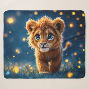 Adorable Pelztierkugel mit funkelnden Augen Sherpadecke