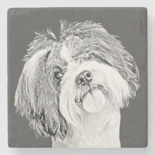 Adorable Pencil Shih Tzu Marble Untersetzer