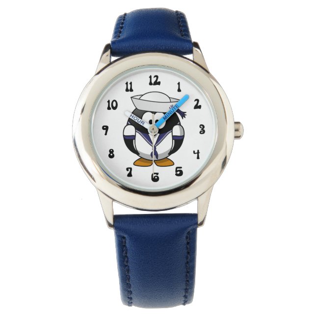 Adorable PENGUIN Kid's anpassbare Armüberwachung Armbanduhr (Vorderseite)