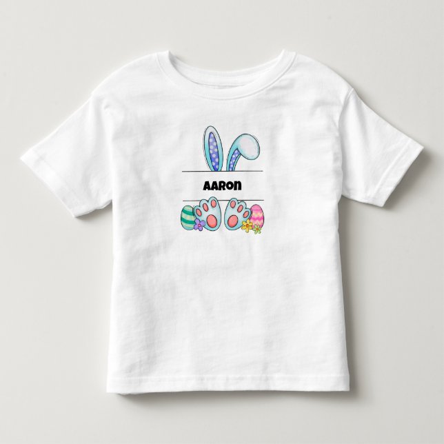 Adorable Personalisiert Osterhase Kleinkind T-shirt (Vorderseite)