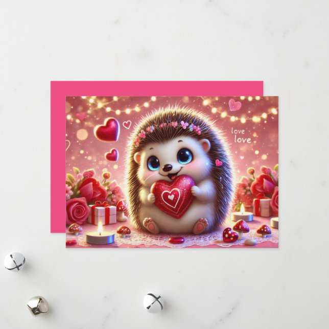 Adorable Personalisiert Valentinstag Card Feiertagskarte (Vorderseite/Rückseite Beispiel)