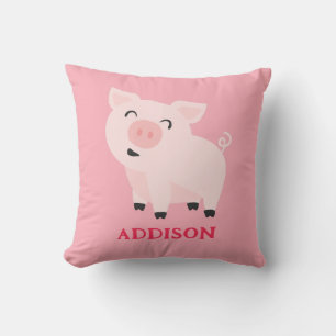 Adorable Pig Farm Tier Floral Personalisiert Kissen