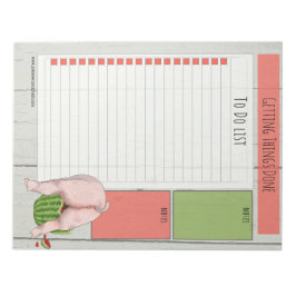 Adorable Pig To Do List Notepad - Schweinefleisch  Notizblock