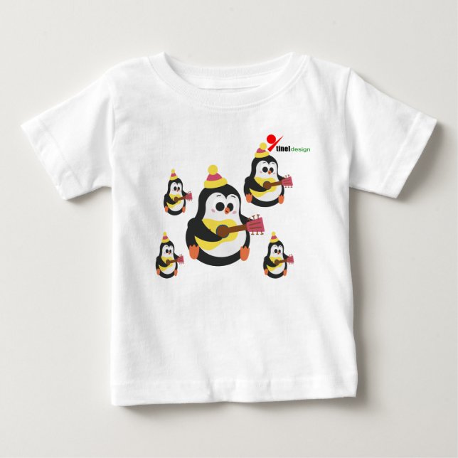 Adorable Pinguin Baby T - Shirt (Vorderseite)