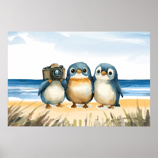 Adorable Pinguine Poster (Vorne)