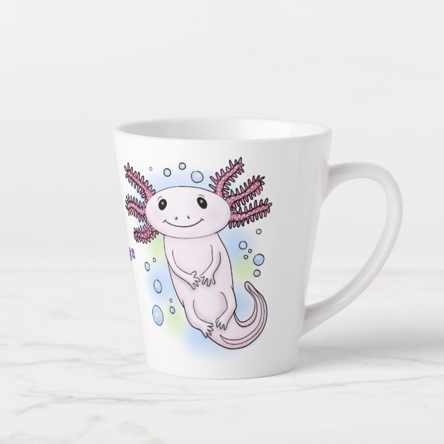 Adorable pink axolotl cartoon milchtasse (Rechts)