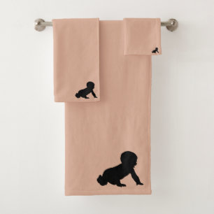 Adorable Pink Baby Badhandtuch Set