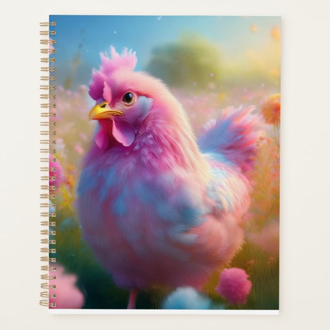 Adorable Pink Chicken Planner  (Devant)