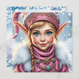 Adorable Pink Elf | Frohe Weihnachten Personalisie
