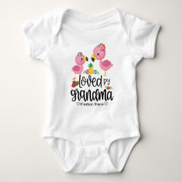 Adorable Pink Flamingo - Love by Oma Baby Strampler