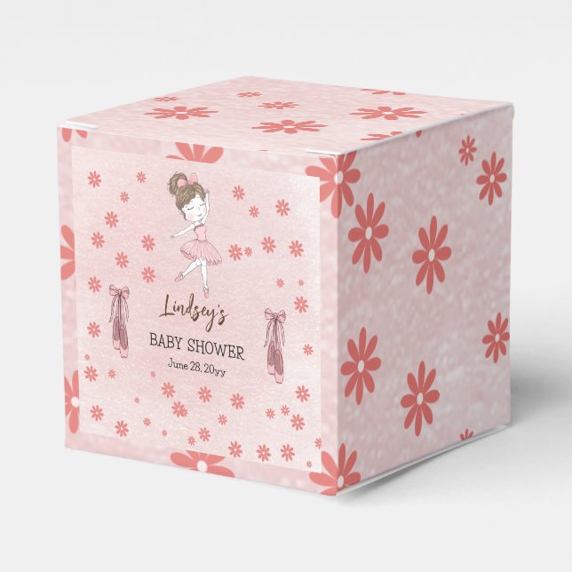 Adorable Pink Little Ballerina Tutu Girl Baby Show Geschenkschachtel (Vorderseite)