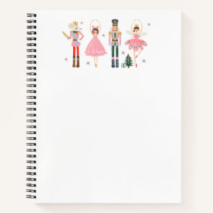 Adorable Pink Nutcracker Weihnachtsfeiertag Notizbuch