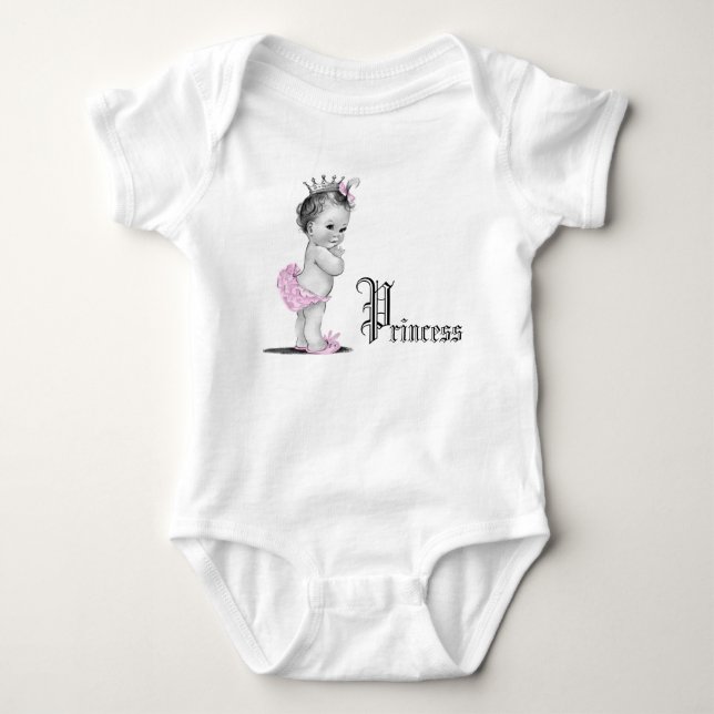Adorable Pink Princess Baby Girl Shirts (Vorderseite)