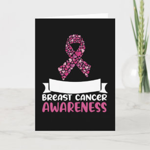 Adorable Pink Ribbon Brustkrebs Bewusstsein Frauen Karte