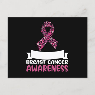 Adorable Pink Ribbon Brustkrebs Bewusstsein Frauen Postkarte