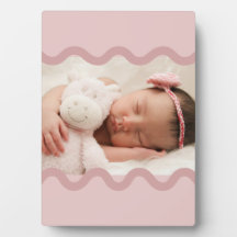 Adorable Pink Squiggly 12x18 Foto Plaque