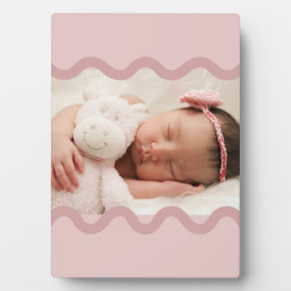 Adorable Pink Squiggly 12x18 Foto Plaque Fotoplatte