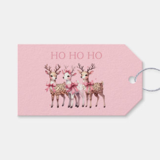 Adorable Pink Weihnachtsmann Ho Ho Ho Ho Geschenk Geschenkanhänger