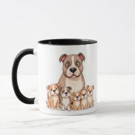 Adorable Pitbull Family Tasse - Perfektes Geschenk