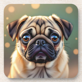 Adorable Pug Close up | Cute Dog  Getränkeuntersetzer