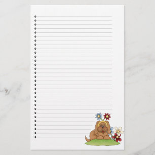 Adorable Puppy Dog Lined Stationery Briefpapier