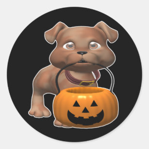 Adorable Puppy Runder Aufkleber