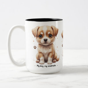 Adorable Puppy Soulmate Tasse - Süßes Hund Liebe G