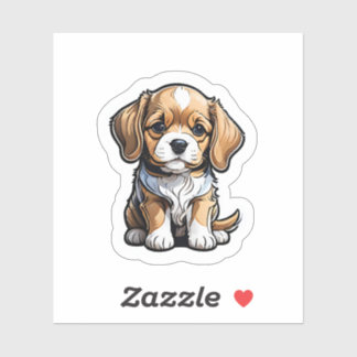 Adorable Puppy Vinyl Aufkleber