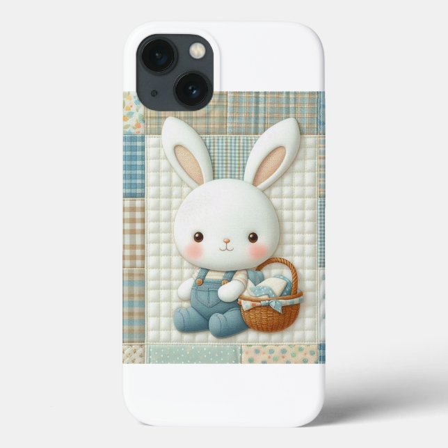 Adorable Quilted Bunny Harvest iPhone Case (Rückseite)
