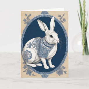 Adorable Rabbit Bleu Toutes les occasions Carte de