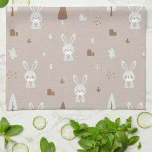 Adorable Rabbit Kinder Muster Küchentuch