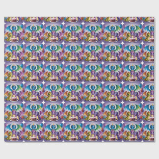 Adorable Rainbow Dragons Geschenkpapier