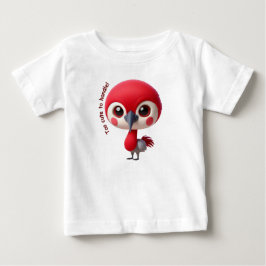 Adorable Red Bird Character Baby T-shirt