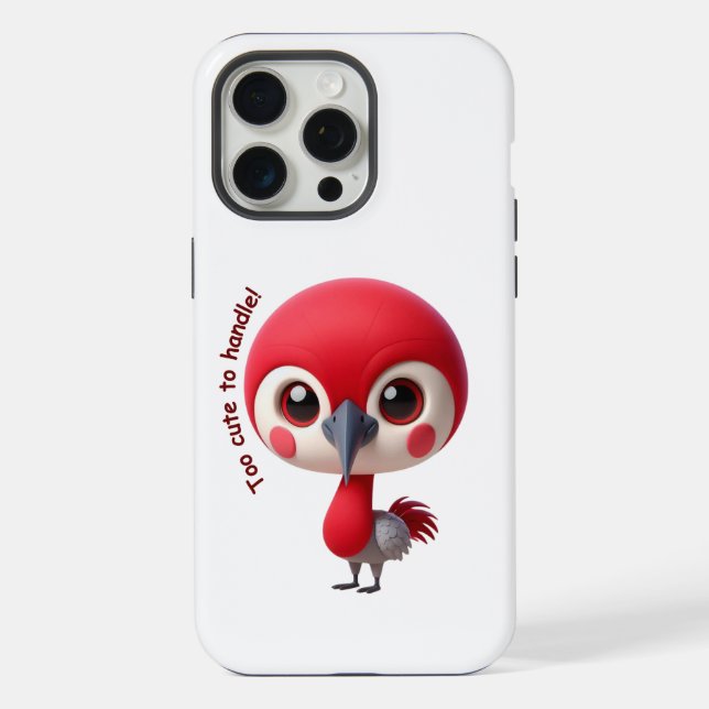 Adorable Red Bird Character iPhone 15 Pro Max Hülle (Rückseite)