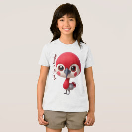 Adorable Red Bird Character Tri-Blend Shirt