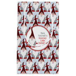 Adorable Red Black Gray Gnome Xmas Weihnachten Kleine Geschenktüte