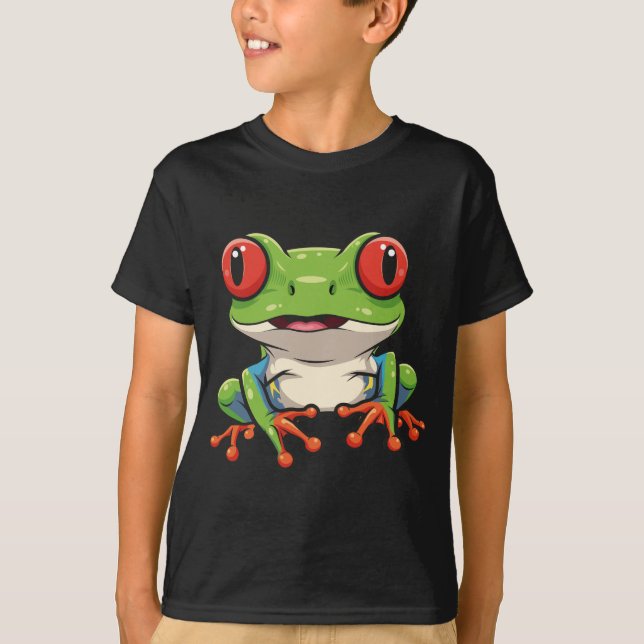 Adorable Red-Eyed Tree Frog Kids' T-Shirt (Devant)