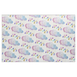 Adorable Regenbogenwolken & Gold Baby Girl Dusche Stoff
