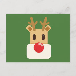 Adorable Rentier Cartoon Weihnachten Postkarte