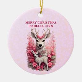 Adorable Rentier Maßgeschneiderte Weihnachtsschmuc Keramik Ornament