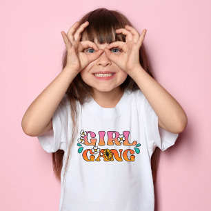 Adorable Retro "Girl Gang" Kleinkind T - Shirt