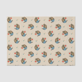 ADORABLE RETRO RACCOON W/VALENTINE Tissue Paper Seidenpapier