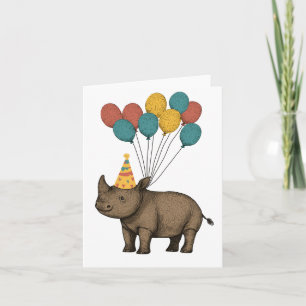 Adorable Rhino Geburtstagskarte Karte