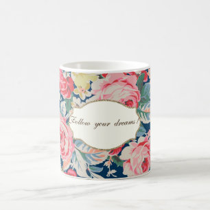 Adorable Romantische Blume - Motivationsbotschaft Kaffeetasse