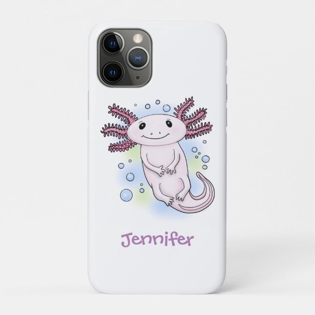 Adorable rosa axolotale Cartoon Case-Mate iPhone Hülle (Rückseite)