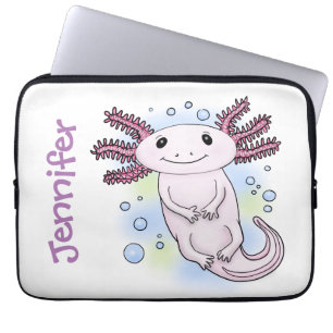 Adorable rosa axolotale Cartoon Laptopschutzhülle