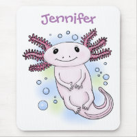 Adorable rosa axolotale Cartoon