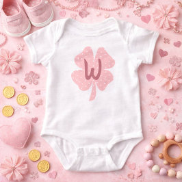 Adorable rosa Closing Monogram Baby Bodysuit Strampler