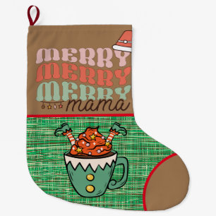 Adorable rustikale lustige Elf Frohe Weihnachten G Großer Weihnachtsstrumpf