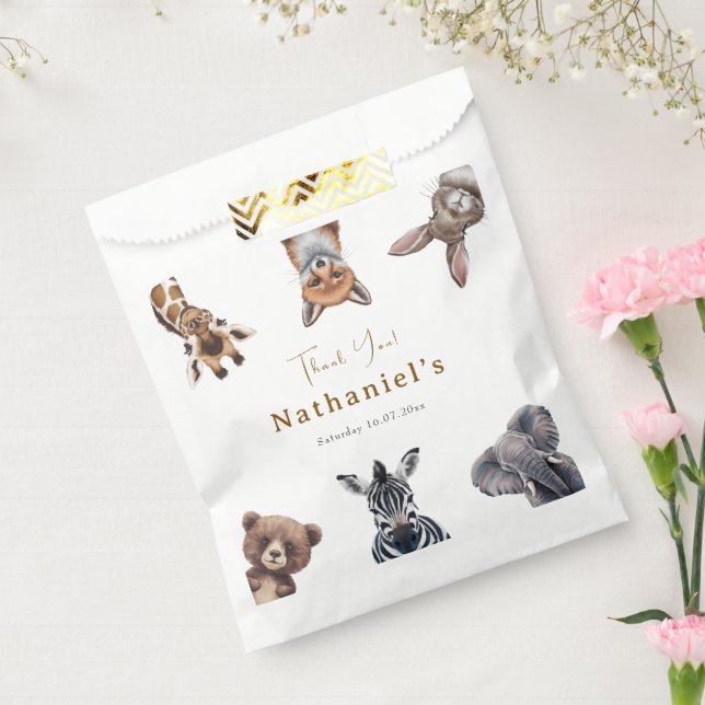 Adorable Safari Forest Animals Geburtstag Geschenktütchen (Versiegelt)